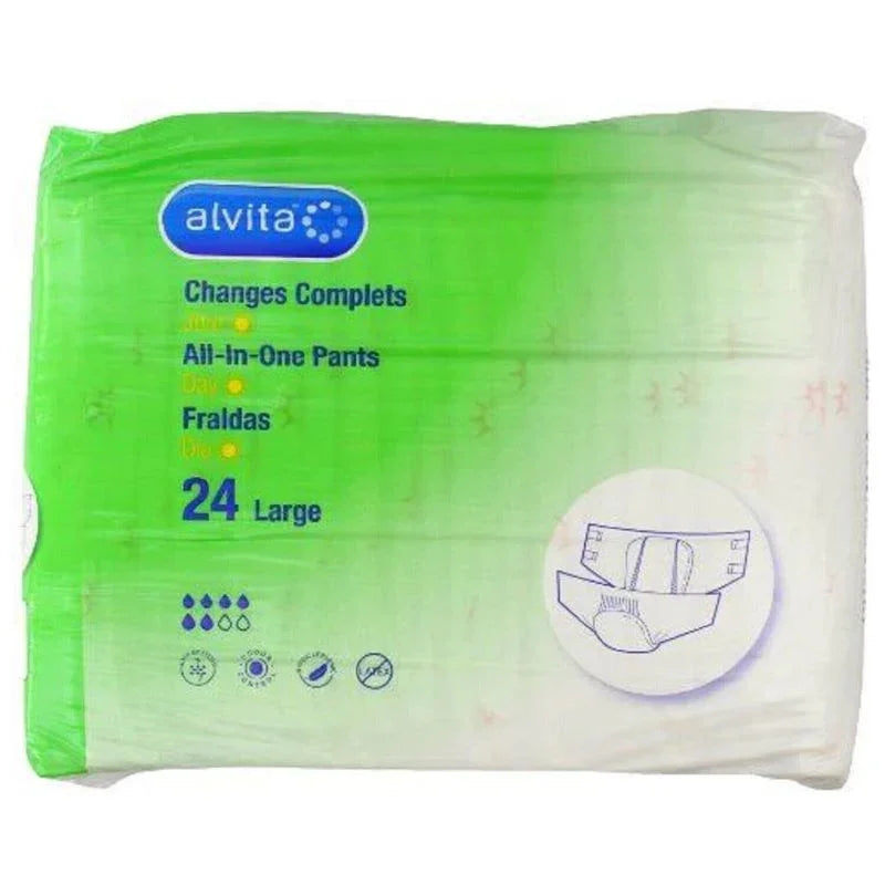 Alvita Incontinence All in One Absorbent Pants DAY LARGE x24 - Alvia EasyMeds Pharmacy