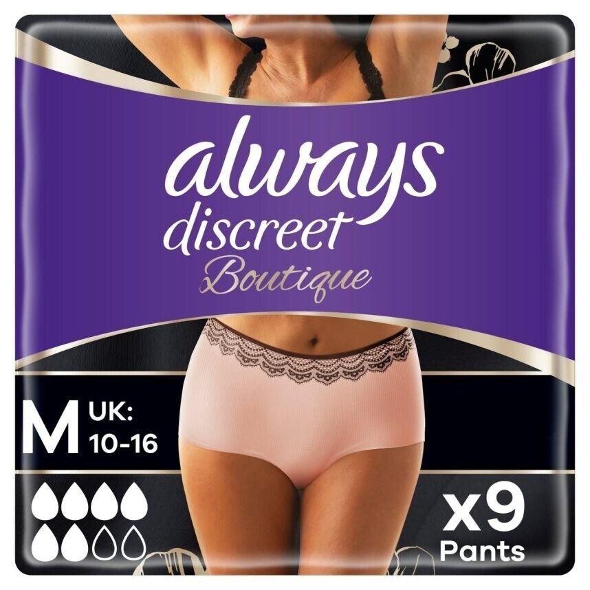 Always Discreet Boutique, Incontinence Underwear Peach Medium x9 - Always EasyMeds Pharmacy