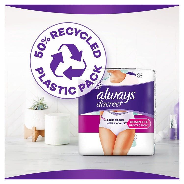 Always Discreet Incontinence Pants Large Normal x 40 Pants Size 16-22 - Always EasyMeds Pharmacy