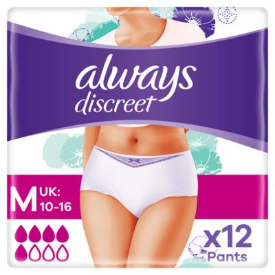 Always Discreet Incontinence Pants Normal Medium x 48 Pants Size 10-16 - Always EasyMeds Pharmacy
