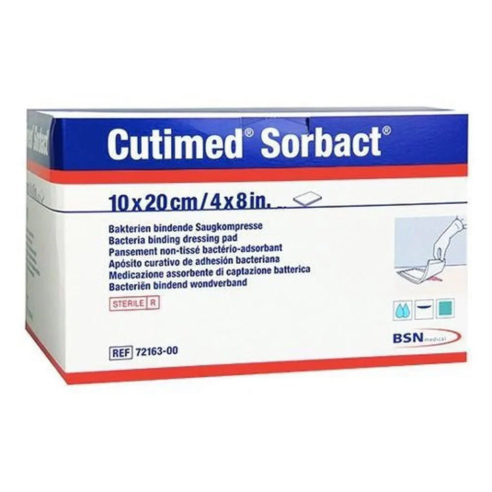 Cutimed Sorbact Dressing Pads (Choose size) Antibacterial/Antifungal - BSN Medical EasyMeds Pharmacy