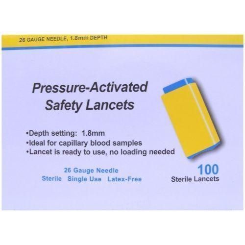 Apollo Pressure-Activated Safety Lancets 26G x 100 - Apollo EasyMeds Pharmacy
