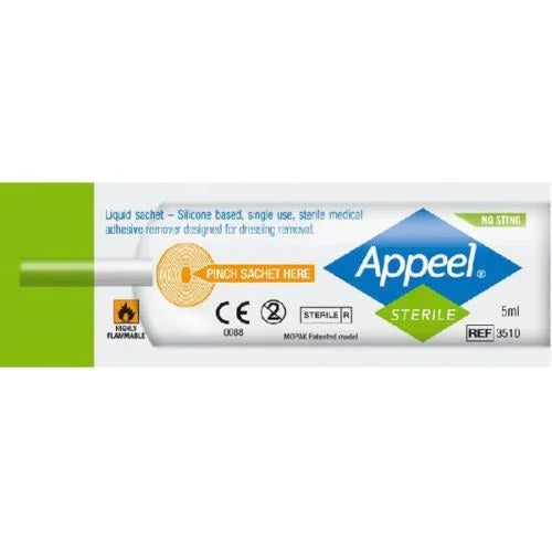 Appeel Sterile Medical Adhesive Remover Liquid Sachets 5ml x 10 - Appeel EasyMeds Pharmacy