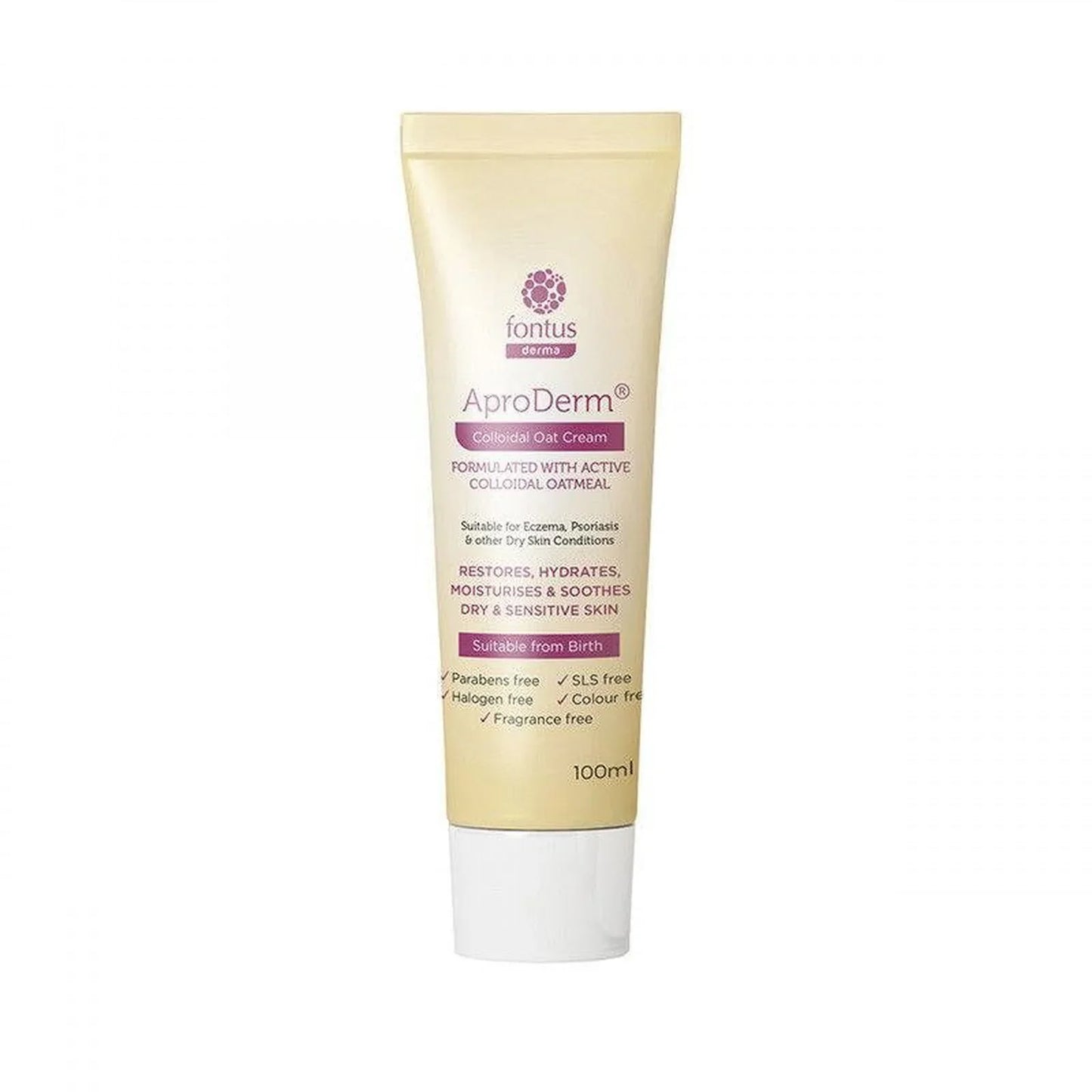 AproDerm Colloidal Oat Cream Tube 100ml x 1 - Fontus Health EasyMeds Pharmacy