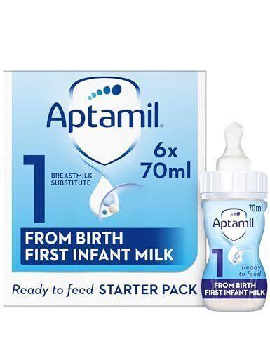Aptamil 1 First Baby Milk Formula Starter Pack Ready to Use from Birth 70ml x 6 - Aptamil EasyMeds Pharmacy