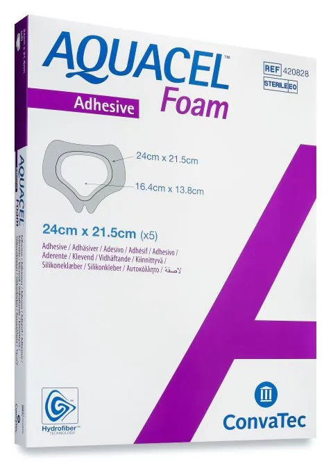 Aquacel Foam Adhesive Sacral Wound Dressings 24cm x 21.5cm x 5 (Ref 420828)