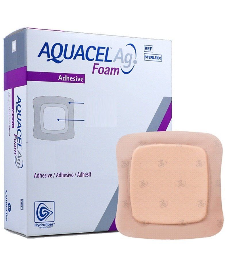 Aquacel AG Foam Adhesive Dressings 8cm x 8cm  420805 -   Convatec EasyMeds Pharmacy