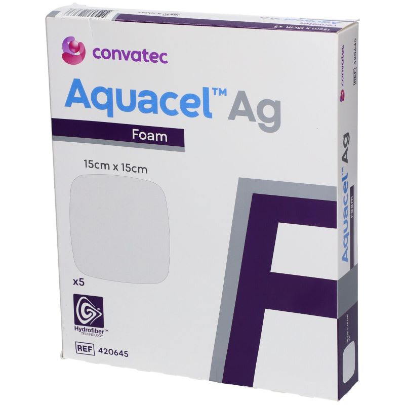 Aquacel AG Foam Non Adhesive Dressing 15cm x 15cm x 5