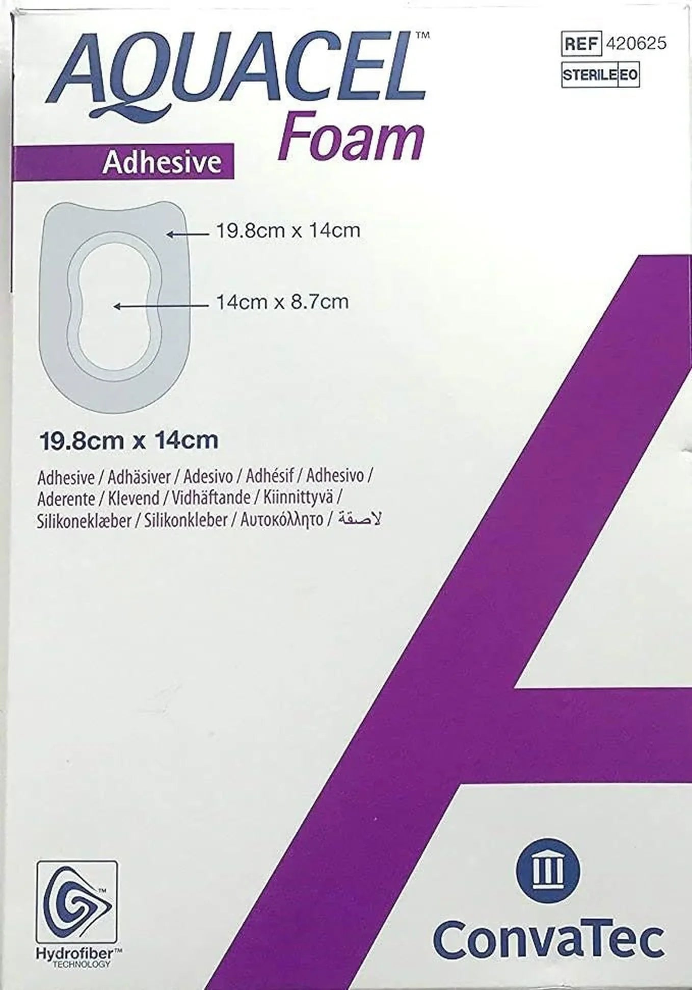 Aquacel Foam Adhesive Dressings Heel 19.8cm x 14cm 420625 - Convatec EasyMeds Pharmacy