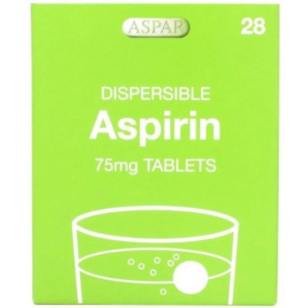 Aspirin 75mg Dispersible Tablets | Pack of 28 - EasyMeds Healthcare EasyMeds Pharmacy