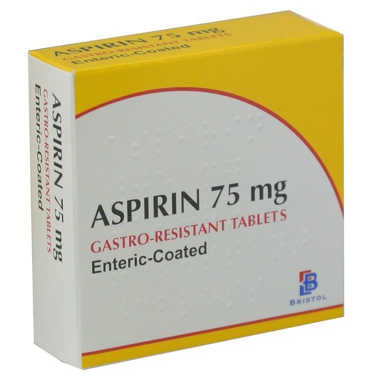 Aspirin 75mg EC Gastro-Resistant Tablets | Pack of 56 -   EasyMeds Healthcare EasyMeds Pharmacy