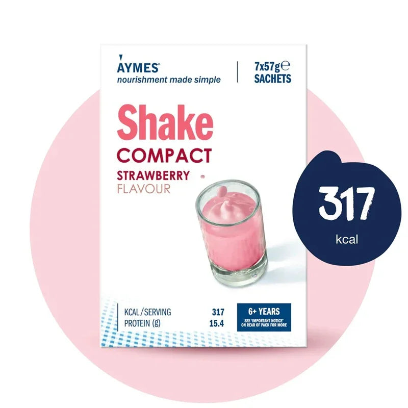 Aymes Shake Compact Strawberry Nutritional Drink 7x57g x 6 Packs