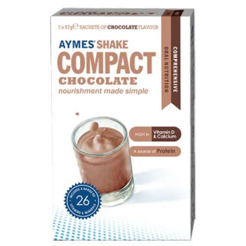 Aymes Compact Chocolate Shake Sachet 57g x 7 - Aymes EasyMeds Pharmacy