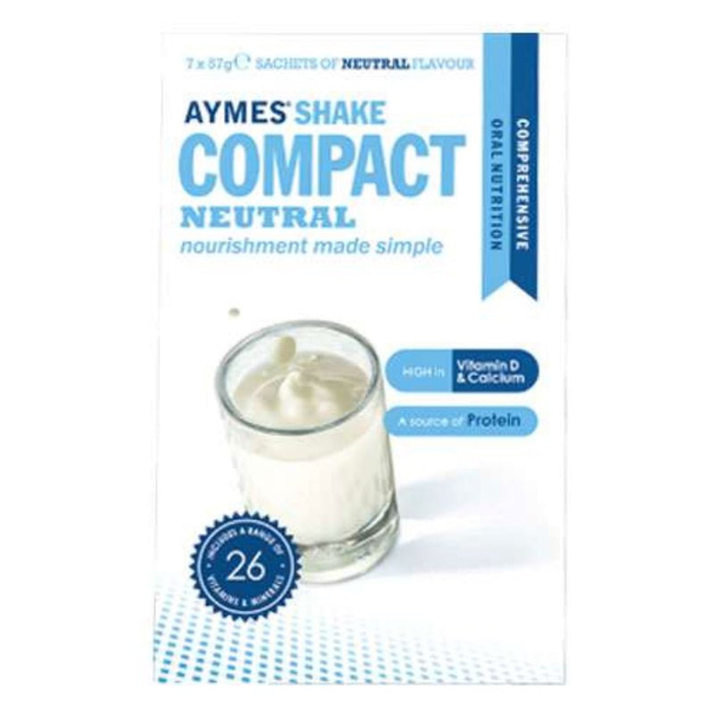 Aymes Compact Neutral Shake Sachet 57g x 7 - Aymes EasyMeds Pharmacy
