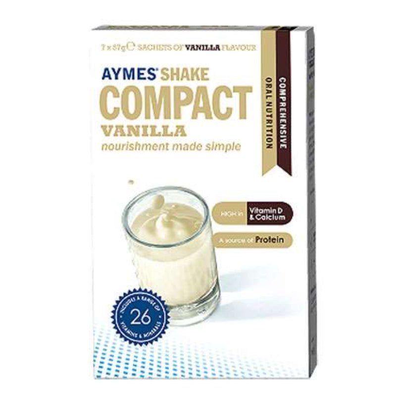 Aymes Compact Vanilla Shake Sachet 57g x 7 -   Aymes EasyMeds Pharmacy