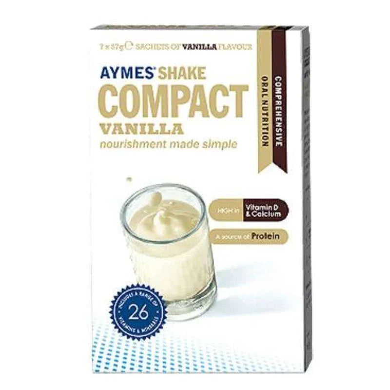 Aymes Compact Vanilla Shake Sachet 57g x 7 - Aymes EasyMeds Pharmacy