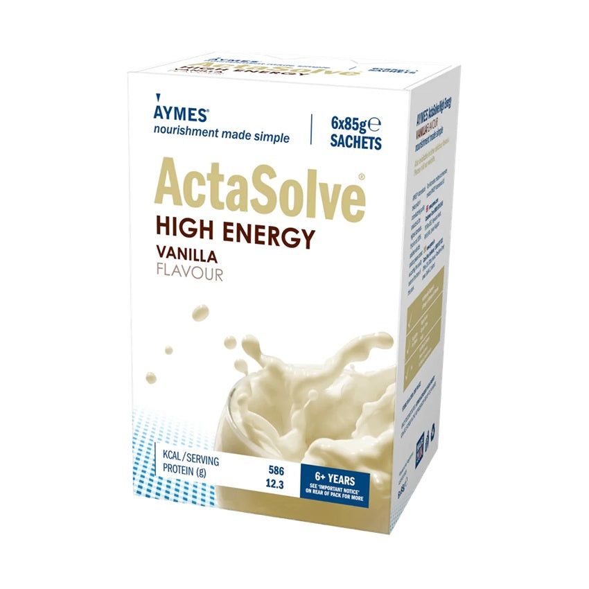 Aymes Extra (Now Actasolve) Vanilla Shake Sachet 85g x 6 -   Aymes EasyMeds Pharmacy
