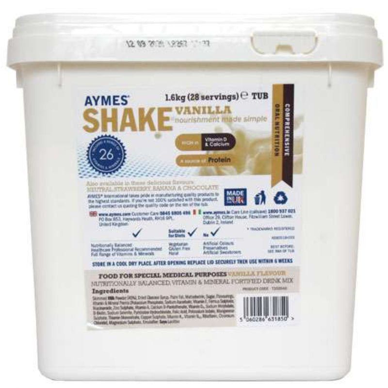 Aymes Vanilla Shake Protein Powder Tub 1600g - Aymes EasyMeds Pharmacy