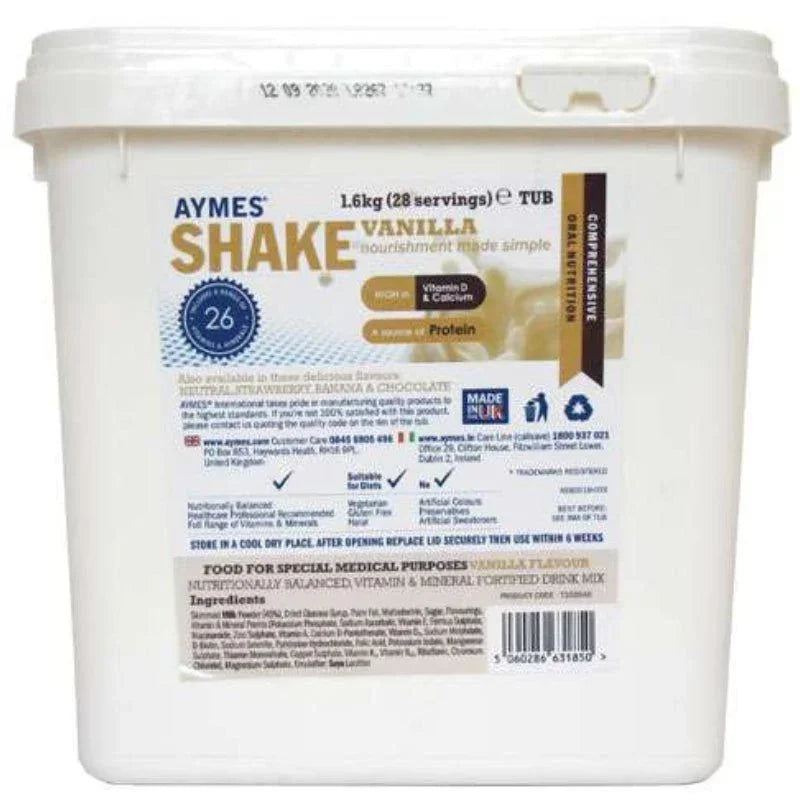 Aymes Vanilla Shake Protein Powder Tub 1600g - Aymes EasyMeds Pharmacy