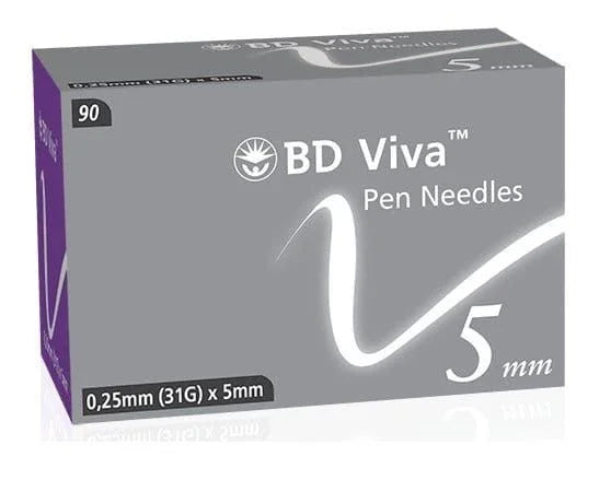 BD Viva Pen Needles 5mm 0.25mm (31G) x 90 - Becton Dickinson EasyMeds Pharmacy