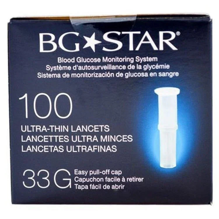 BGStar Ultra-Thin Lancets 33g x 100 - BGStar EasyMeds Pharmacy