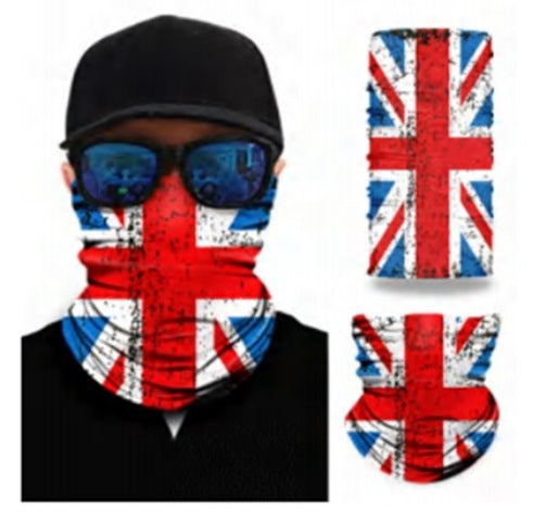 Face Cloth Bandana Neckerchief Wristband, Breathable Unisex, Union Jack