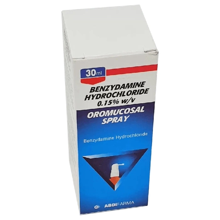 Benzydamine 0.15% Oromucosal Spray 30ml - Teva EasyMeds Pharmacy