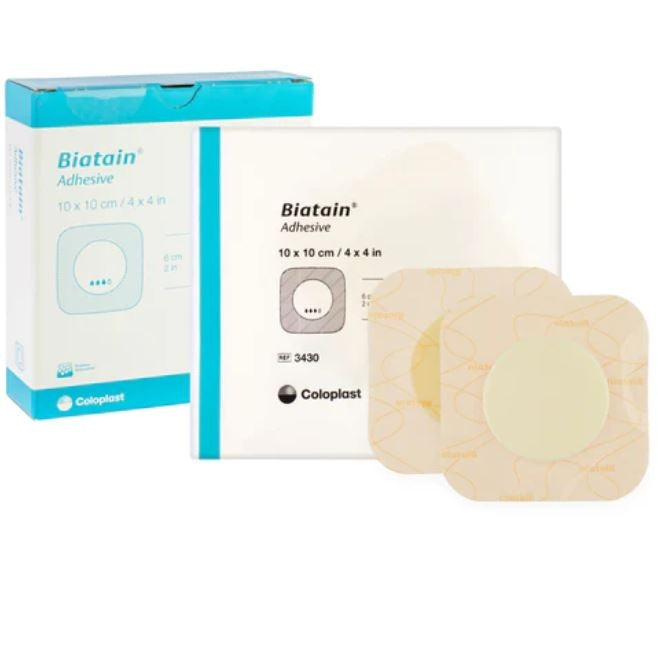 Biatain Adhesive Foam Wound Dressings 10cm x 10cm x 10