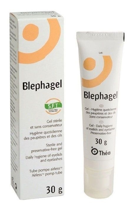Blephagel Gel 30g Eyelids Eyelashes Daily Hygiene Cleansing Pres. Free - Thea Pharmaceuticals EasyMeds Pharmacy
