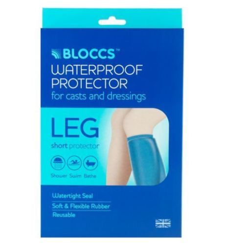 Bloccs Waterproof Protector for Casts and Dressings - Adult Short Leg - Bloccs EasyMeds Pharmacy