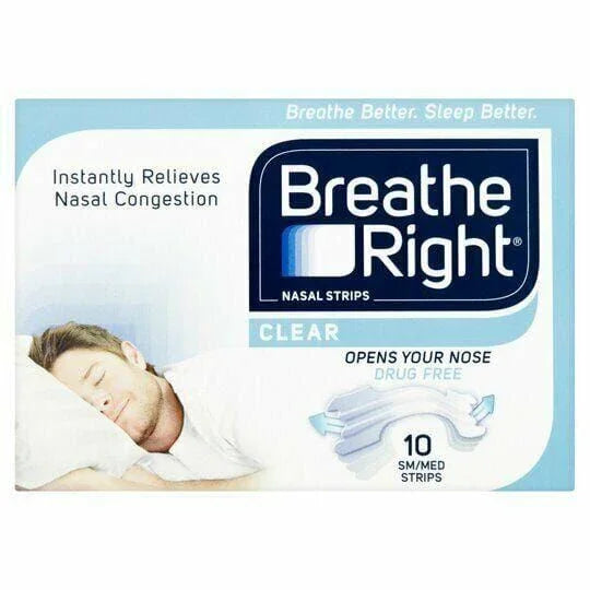 Breathe Right Nasal Strips Clear Small-Medium x 10 Strips - Breathe Right EasyMeds Pharmacy