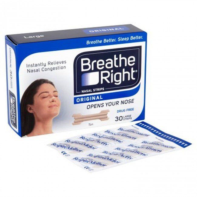 Breathe Right Nasal Strips Tan Large 30 x 3 - Breathe Right EasyMeds Pharmacy