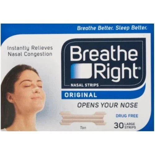 Breathe Right Original Nasal Strips Large x 30 - Breathe Right EasyMeds Pharmacy