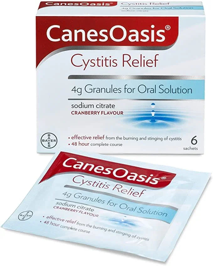 CanesOasis Cystitis Relief Sachets 6 Oral Solution - 4g - Canesten EasyMeds Pharmacy