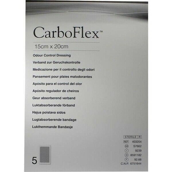CarboFlex Odour Control Dressings 15cm x 20cm | Pack of 5 - Carboflex EasyMeds Pharmacy