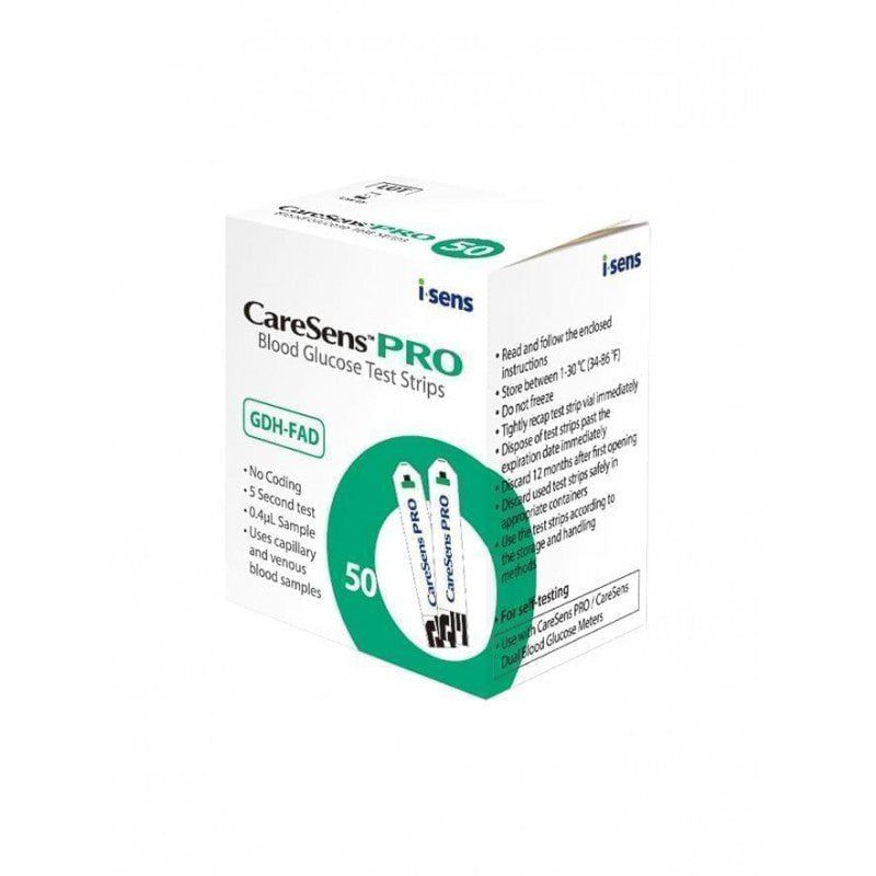 Caresens Pro Blood Glucose Test Strips - Pack of 50 - Caresens EasyMeds Pharmacy