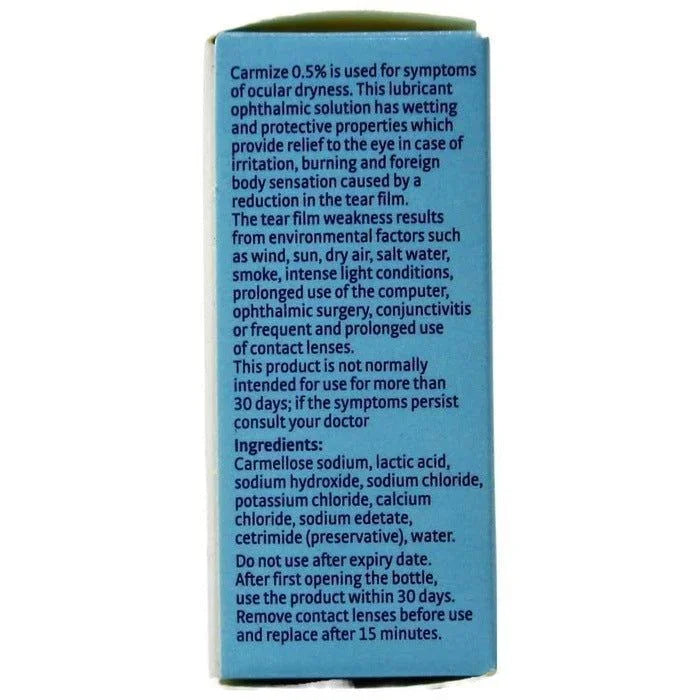 Carmize Carmellose Sodium 0.5% Eye Drops 10ml x 3 Packs - Carmize EasyMeds Pharmacy