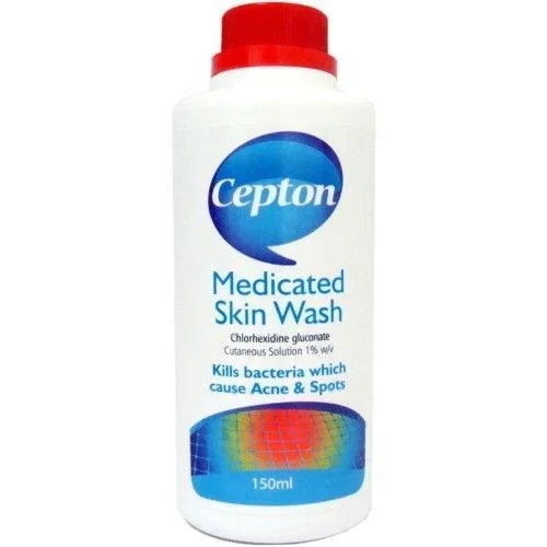 Cepton Medicated Chlorhexidine Skin Wash 150ml | Acne - Cepton EasyMeds Pharmacy