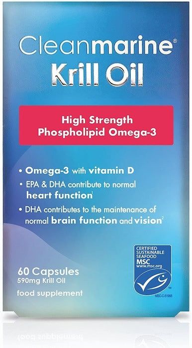 Cleanmarine High Strength Krill Oil Capsules for Men 60 Gel Caps - Cleanmarine EasyMeds Pharmacy