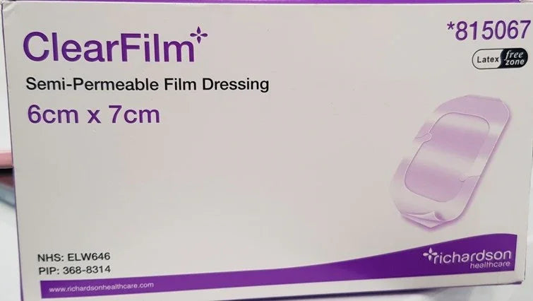 Clearfilm 815067 Transparent Film Dressings 6cm x 7cm x 50
