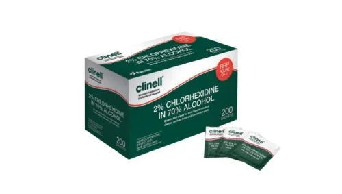 Clinell Alcoholic 2% Chlorhexidine Swabs x 200 - Clinell EasyMeds Pharmacy