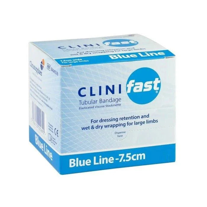 Clinifast Blue Line Tubular Bandage 7.5cm x 10m | Wet & Dry Wrapping - Clinifast EasyMeds Pharmacy
