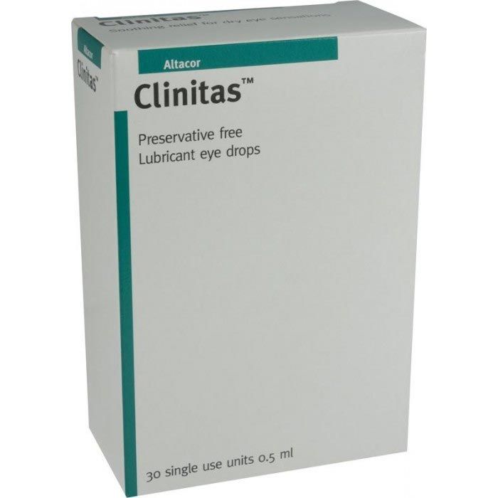 Clinitas 0.4% Perservative Free Eye Drops 30x0.5ml Sodium Hyaluronate - Altacor EasyMeds Pharmacy