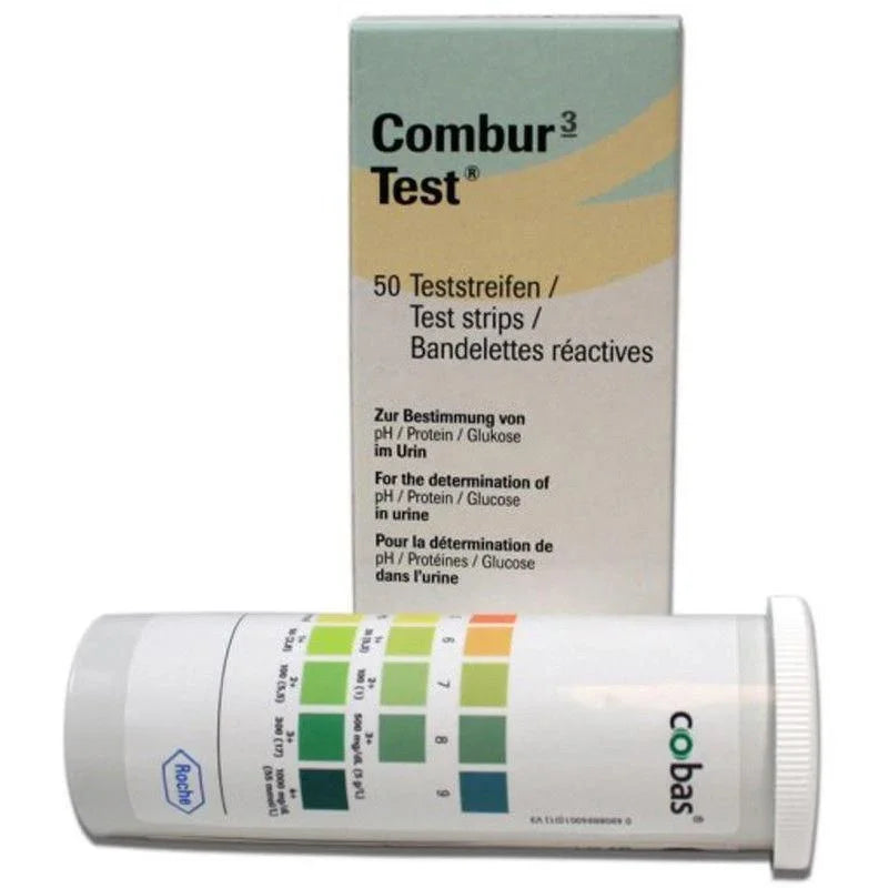 Combur 3 Urine Test Strips x 50 - Roche EasyMeds Pharmacy