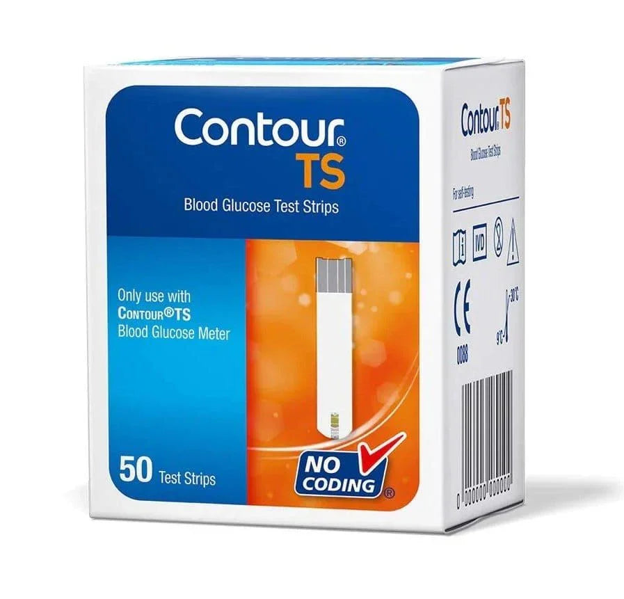 Contour TS Diabetic Blood Glucose Test Strips 50 by Ascencia - Contour EasyMeds Pharmacy