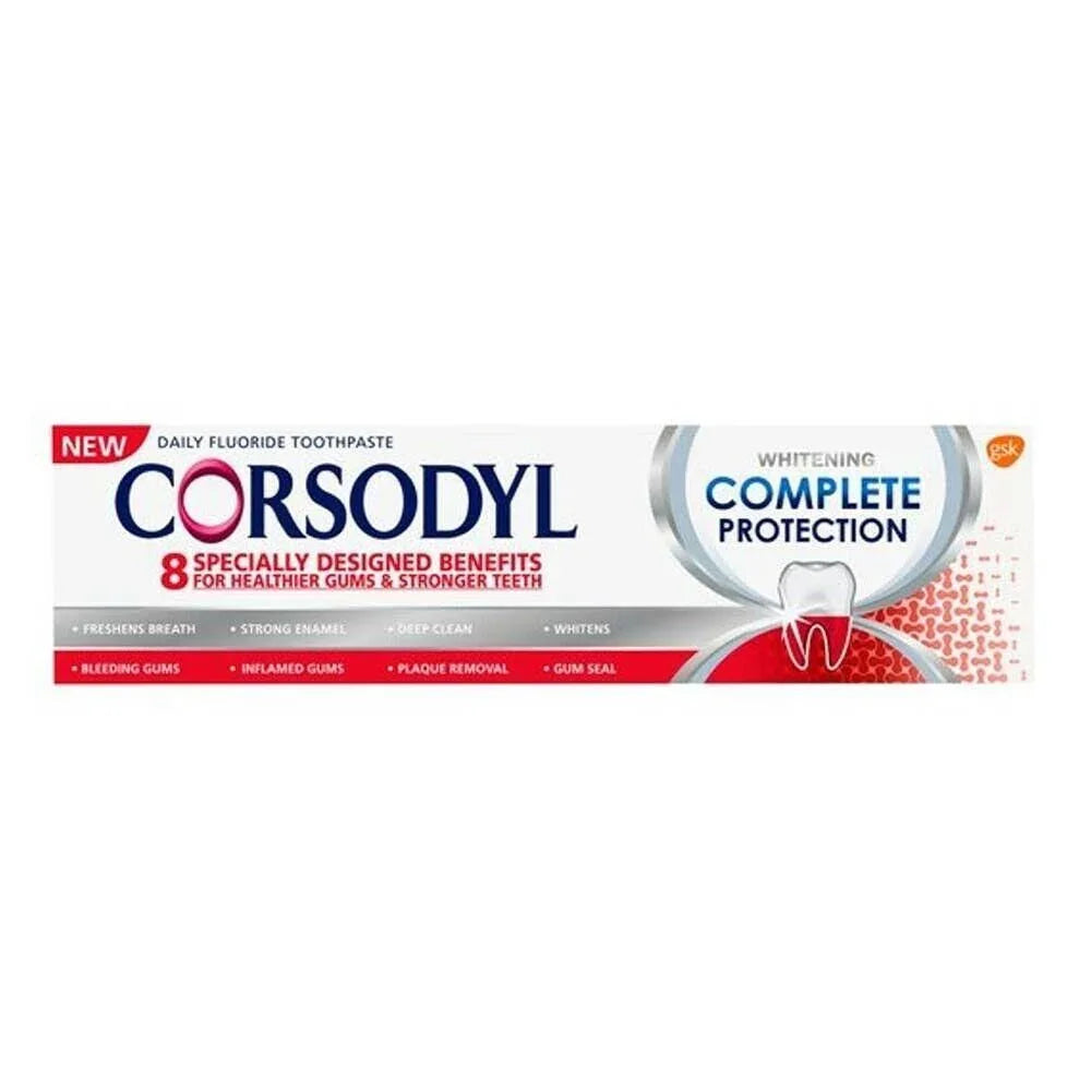 Corsodyl Complete Protection Whitening Toothpaste 75ml EXPIRY DEC 24 - Glaxo Smithkline Consumer EasyMeds Pharmacy