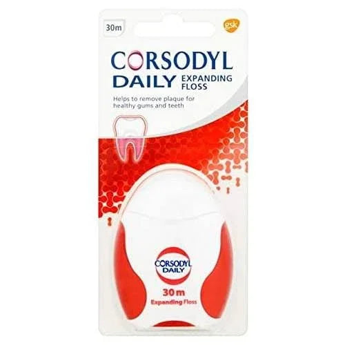 Corsodyl Daily Expanding Floss 30m - Glaxo SmithKline EasyMeds Pharmacy