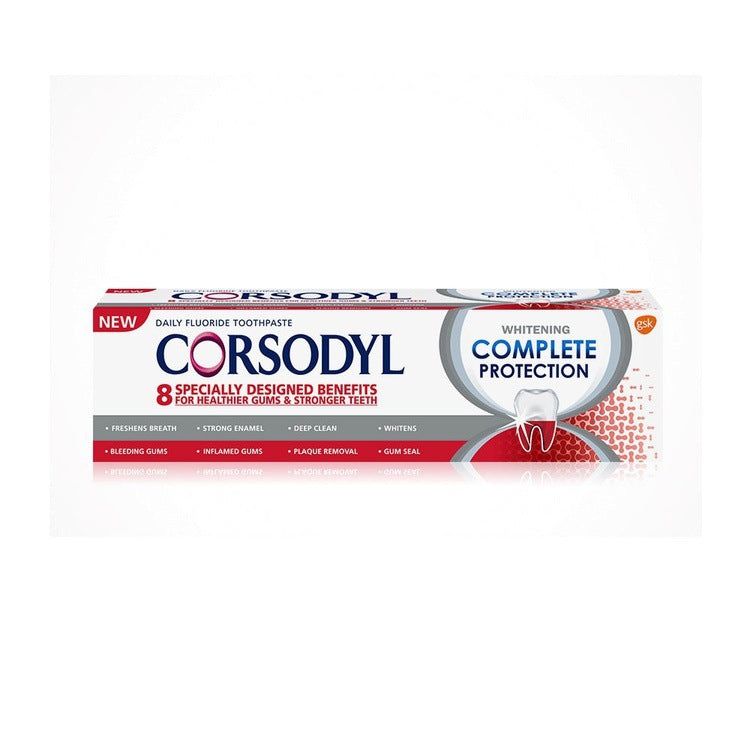 Corsodyl Whitening Complete Protection Toothpaste 75ml - Glaxo SmithKline EasyMeds Pharmacy