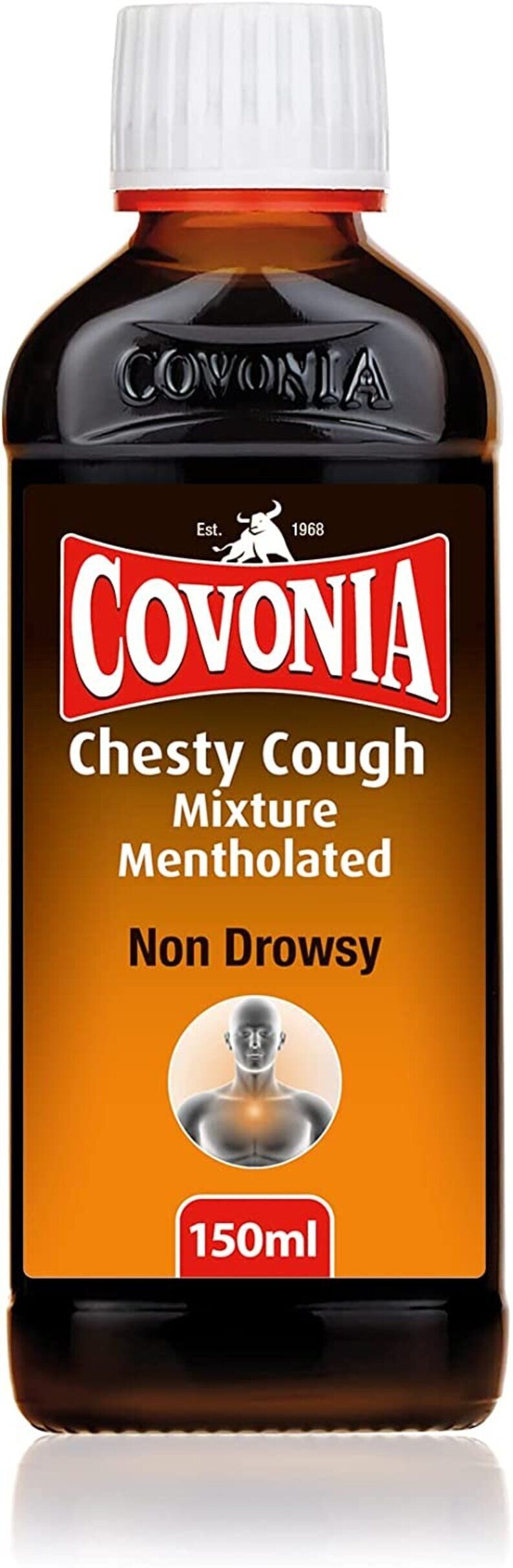 Covonia Chesty Cough Mixture Mentholated 150ml - Covonia EasyMeds Pharmacy