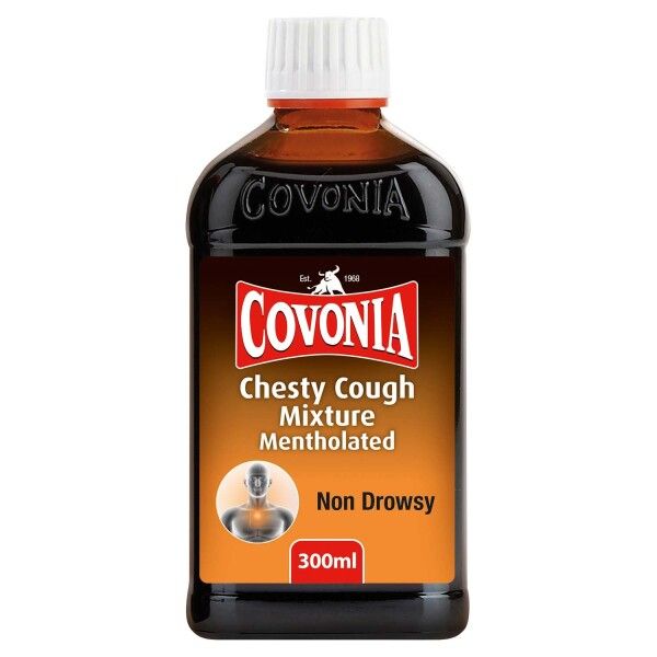 Covonia Chesty Cough Mixture Mentholated 300ml -   Covonia EasyMeds Pharmacy